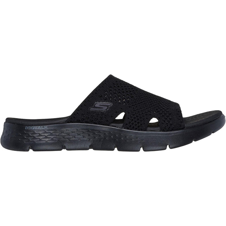 Women's Wide Fit Skechers 141425 Go Walk Flex Elation Sandals in Black - Image 1