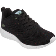 Women's Wide Fit Skechers 117282 Bobs Squad Reclaim Life Trainers - Black