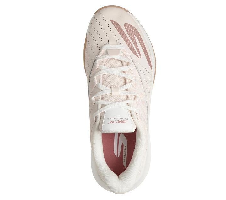 Women's Relaxed Fit Skechers 172110 Viper Court Rally Trainers in Light/Pink - Image 1