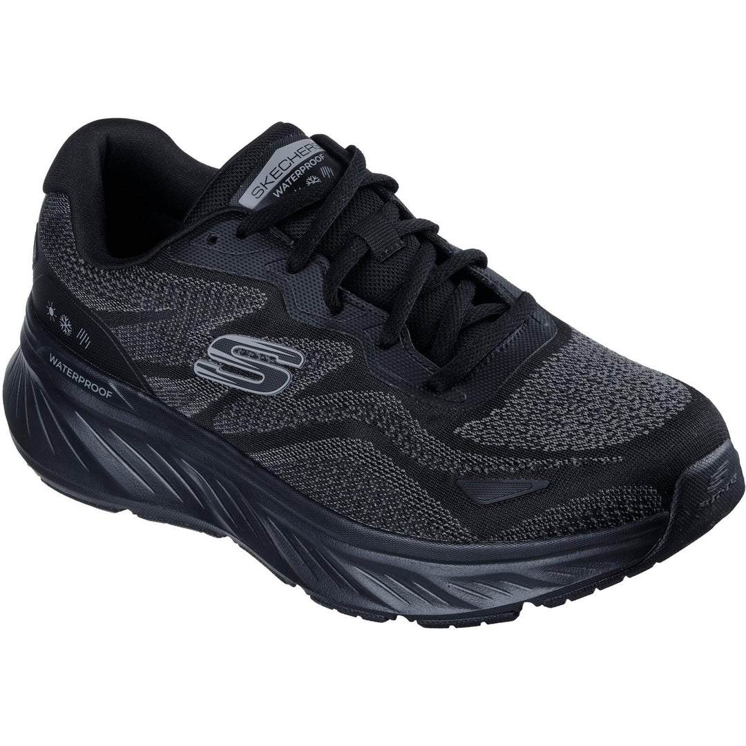 Men's Relaxed Fit Skechers 232842 Waterproof Edgeride Konzo Trainers in Black - Image 3