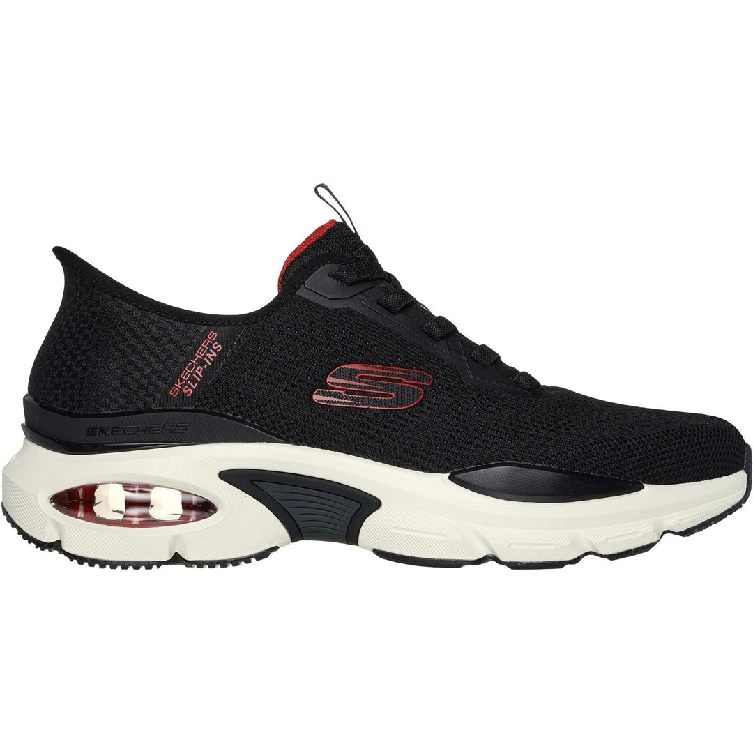 Men's Wide Fit Skechers Slip-ins 232447 Skech Air Ventura Trainers in Black/Red - Image 2