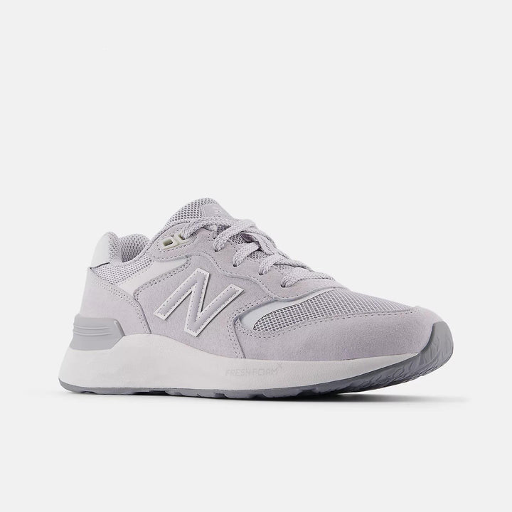 Women's Wide Fit New Balance WW880BA7 Walking/Running Trainers in Pearl/Grey - Image 1