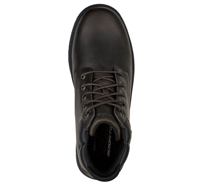 Men's Wide Fit Skechers 204394 Segment 2.0 Brogden Boots - Cocoa