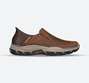 Men's Wide Relaxed Fit Skechers 204810 Slip-ins Rf Respected Elgin Trainers - Brown