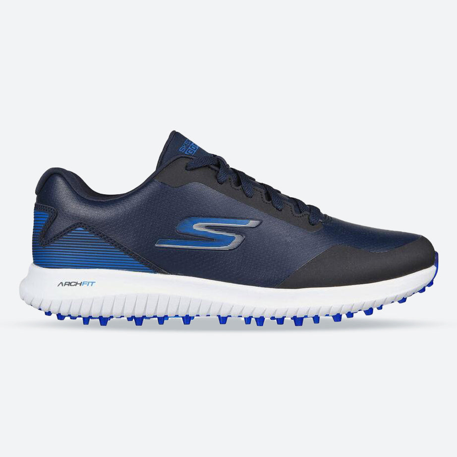 Men's Wide Fit Skechers 214028 Max 2 Golf Trainers in Grey/Red - Image 6