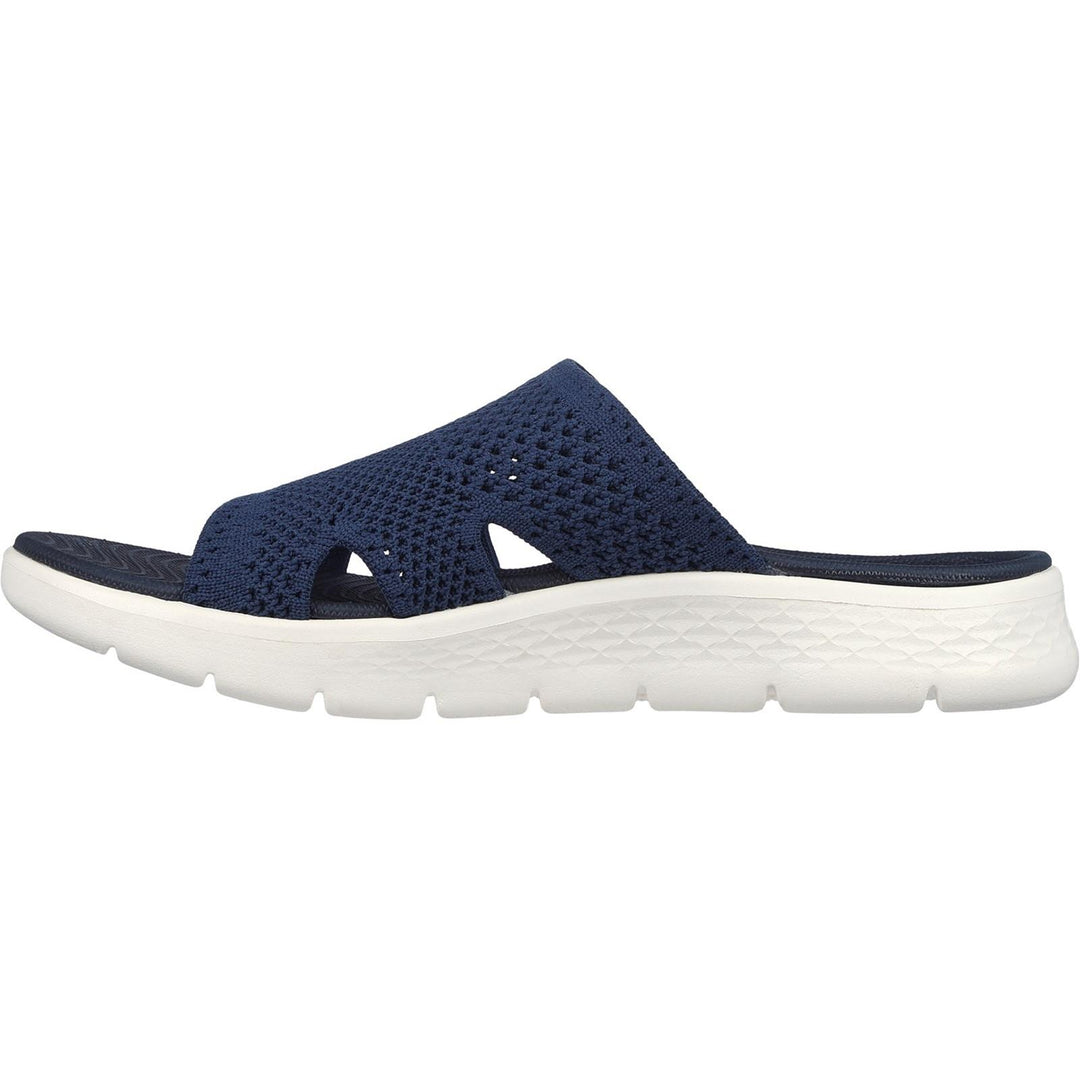 Women's Wide Fit Skechers 141425 Go Walk Flex Elation Sandals in Black - Image 8