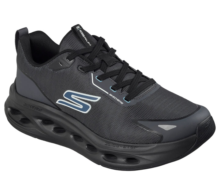 Men's Wide Fit Skechers 220417W Max Cushioning Glide Step Tukker Trainers in Navy/Blue - Image 1