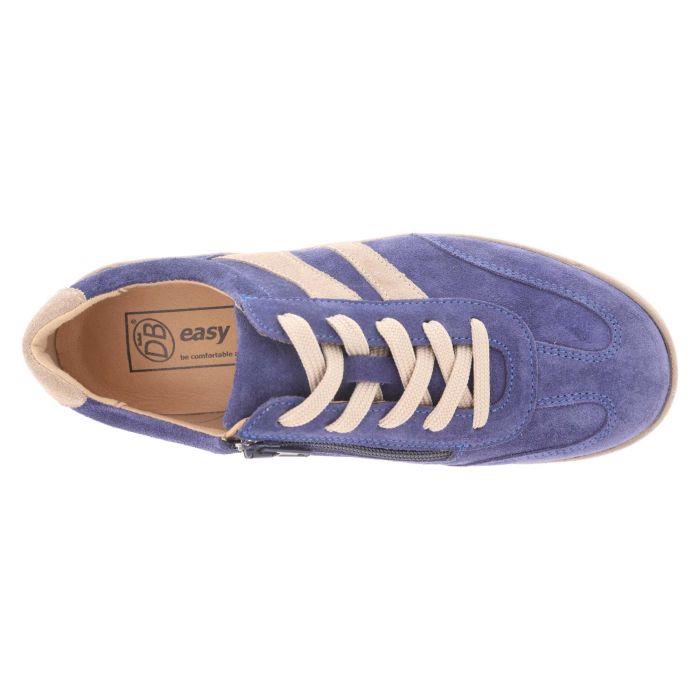 Women's Wide Fit DB Hannah Lace Up Trainers in Black Suede - Image 11