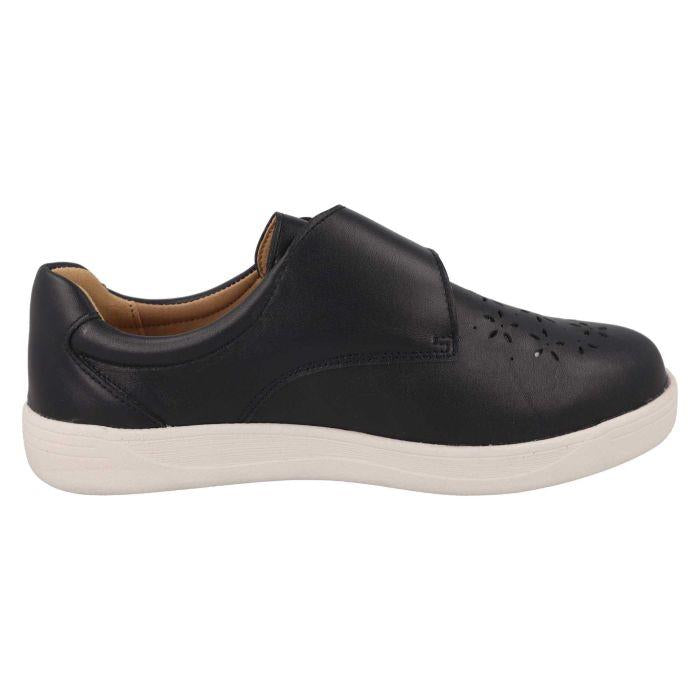 Women's Wide Fit DB Jocelyn Shoes in Navy Leather - Image 4
