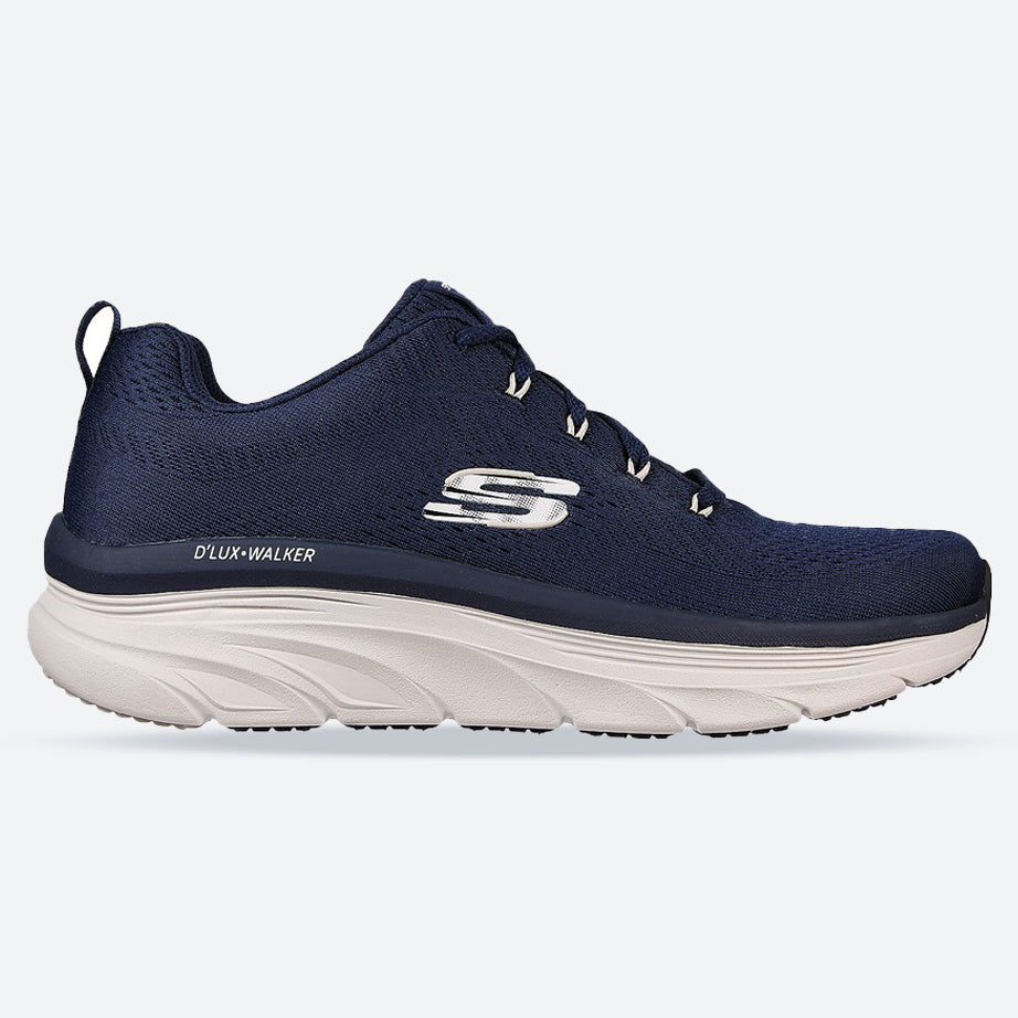 Men's Wide Fit Skechers 232364 Relaxed Fit Meerno D'lux Walker Trainers in Black/Red - Image 19