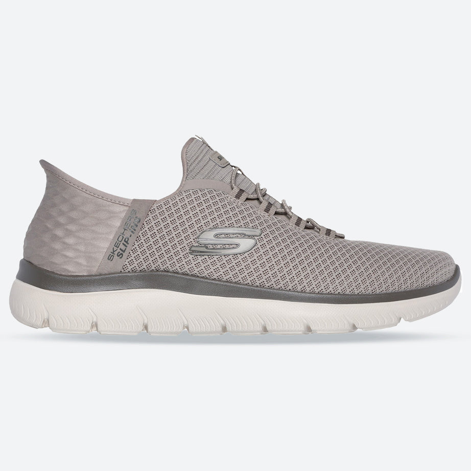 Men's Wide Fit Skechers Slip-ins 232457 Summits High Range Trainers in Taupe - Image 12
