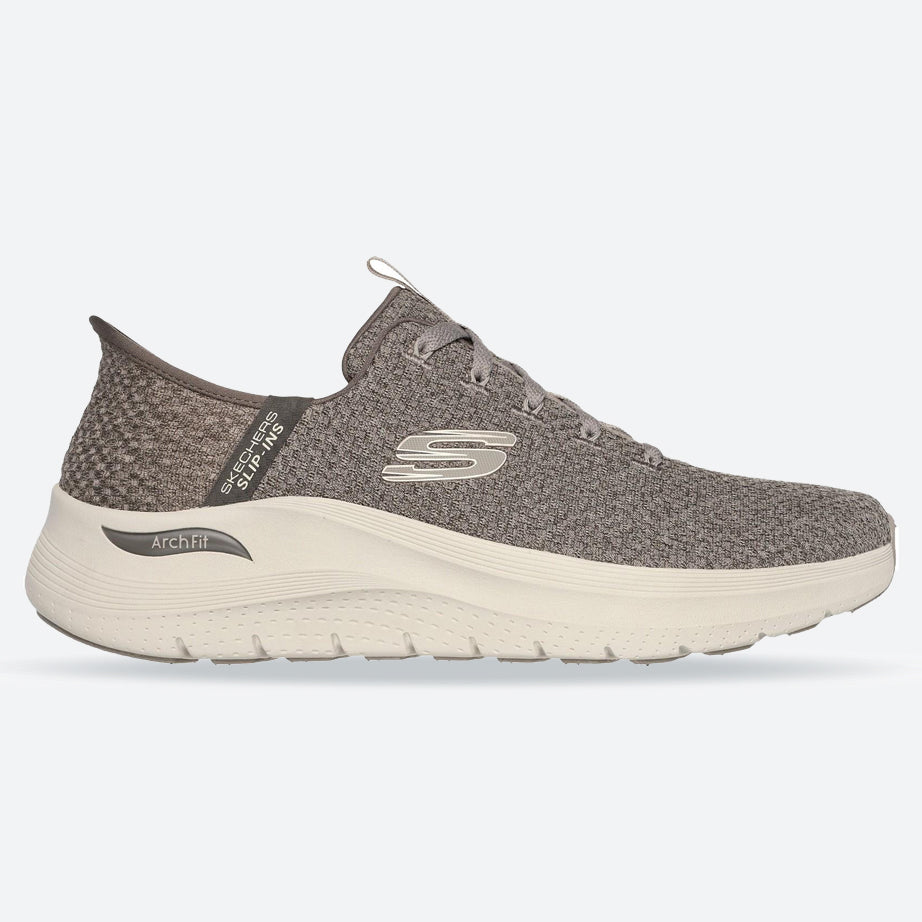 Men's Wide Fit Skechers 232462 Slip-ins Arch Fit 2.0 Look Ahead Trainers in Black - Image 12