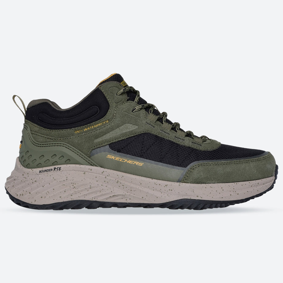 Men's Wide Fit Skechers 232961 Bounder Rse Boots in Charcoal/Lime - Image 12