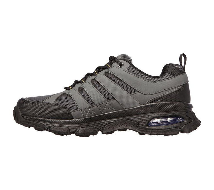 Men's Wide Fit Skechers 237214 Air Envoy Water Repellent outdoor Walking Trainers - Grey/Black