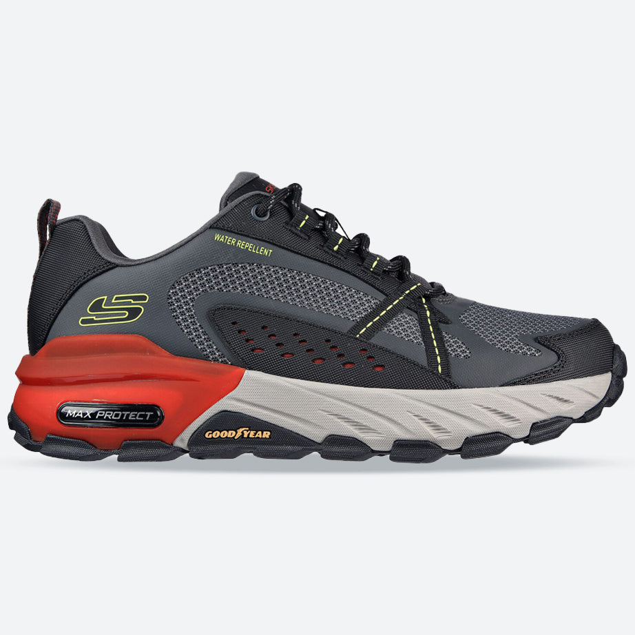 Men's Wide Fit Skechers 237303 Max Protect outdoor Walking Trainers in Black - Image 19