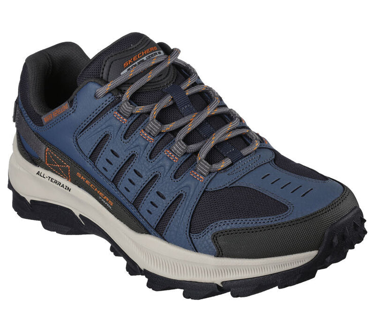 Men's Wide Fit Skechers 237501 Equalizer 5.0 Trail-Solix Walking Trainers - Navy/Orange