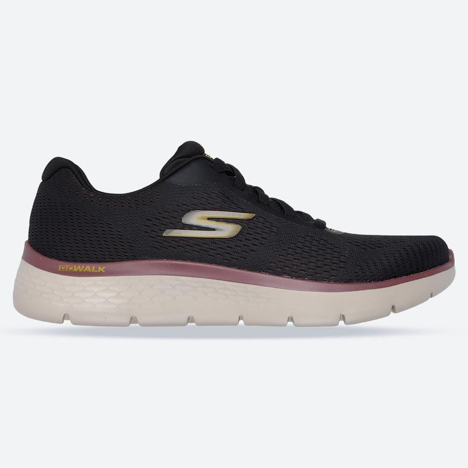 Men's Wide Fit Skechers 216479 Go Walk Flex Brennen Trainers in Black/Multi - Image 1
