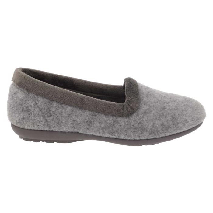 Women's Wide Fit DB Celia Slippers in Navy Felt - Image 1