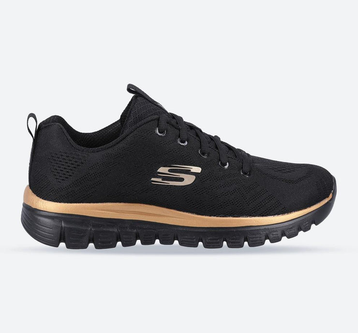 Skechers 12615 Graceful Get Connected Trainers Rose Gold-main