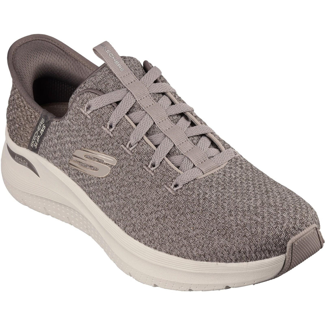 Men's Wide Fit Skechers 232462 Slip-ins Arch Fit 2.0 Look Ahead Trainers in Black - Image 9