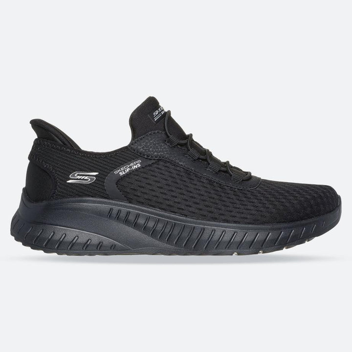 Women's Wide Fit Skechers 117504 Slip-ins Bobs Sport Squad Chaos In Color Trainers
