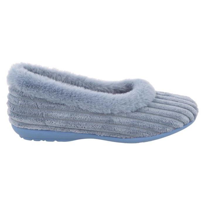Women's Wide Fit DB Andrea Slippers in Pink Textile - Image 2