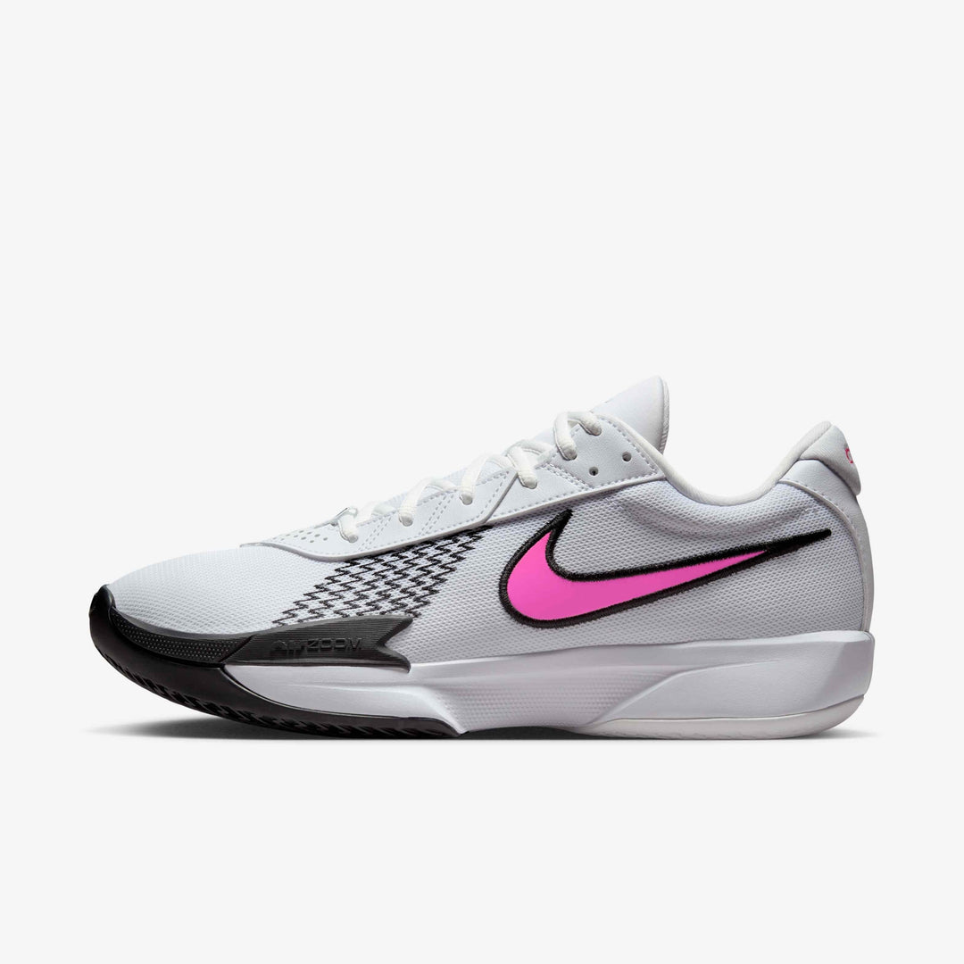 Men's Wide Fit Nike FB2599-105 G T Cut Academy Basketball Trainers in White/Black/Pink Blast - Image 3