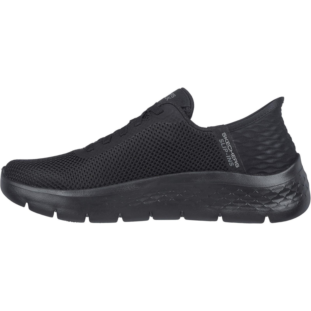 Women's Wide Fit Skechers 124836 Go Walk Flex Grand Entry Trainers in Black - Image 4