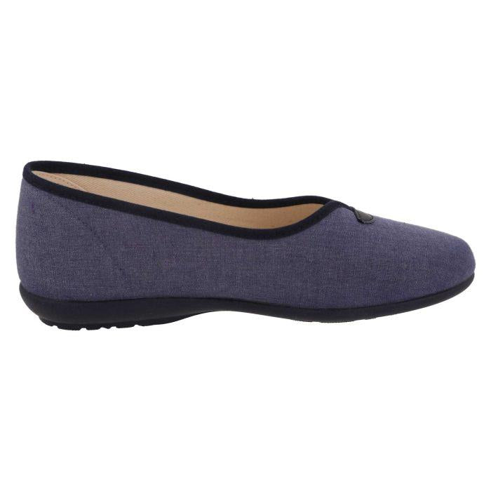 Women's Wide Fit DB Isobelle Canvas Shoes in Beige Canvas - Image 4