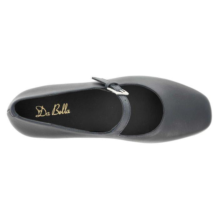 Women's Wide Fit DB Sirius Court Shoes in Black Leather - Image 10