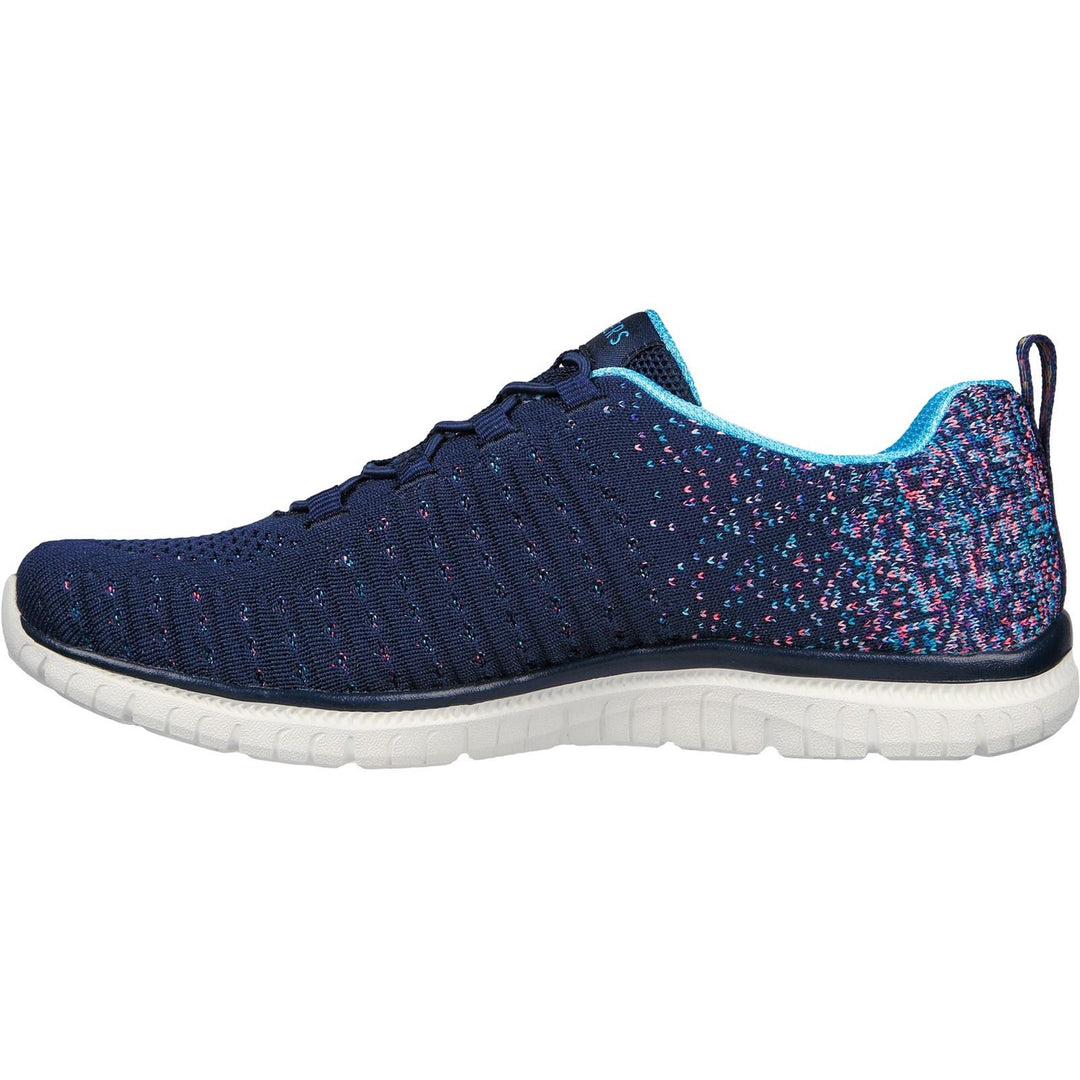 Women's Wide Fit Skechers 104411 Virtue Slip On Shoes in Black/Pink - Image 8