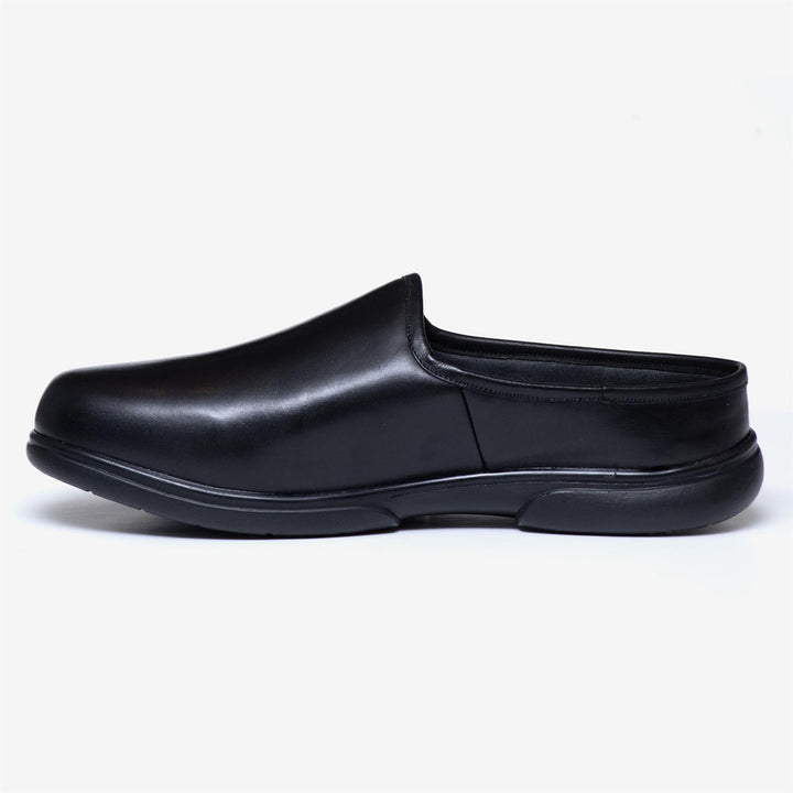 Men's Wide Fit Tredd Well Taylor Mule Slippers in Black - Image 1