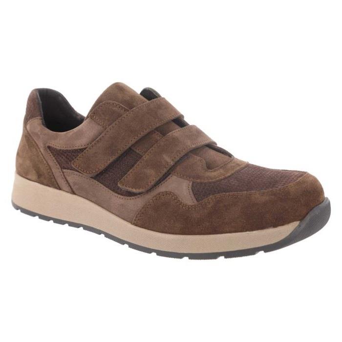 Men's Wide Fit DB Edmund Trainers in Black / Grey Suede - Image 7