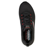 Men's Wide Fit Skechers 232364 Relaxed Fit Meerno D'lux Walker Trainers - Black/Red