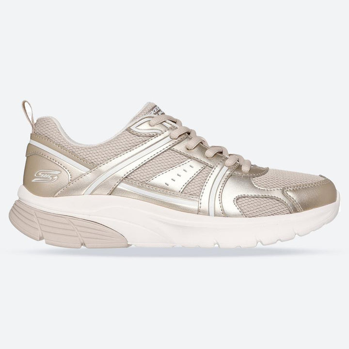 Women's Wide Fit Skechers 117770 Bobs Vamos Trainers in Gold - Image 1
