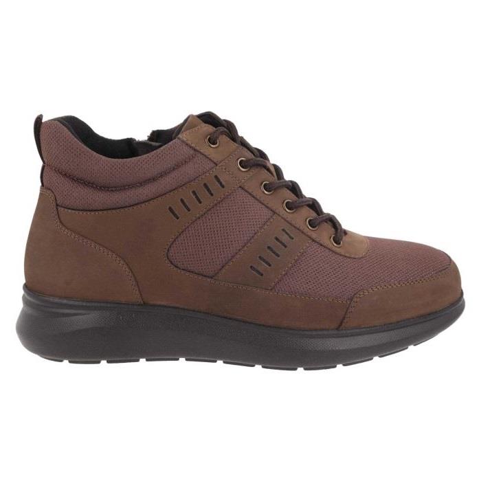 Men's Wide Fit DB Alistaire Trainers in Black Nubuck / Black Mesh - Image 1
