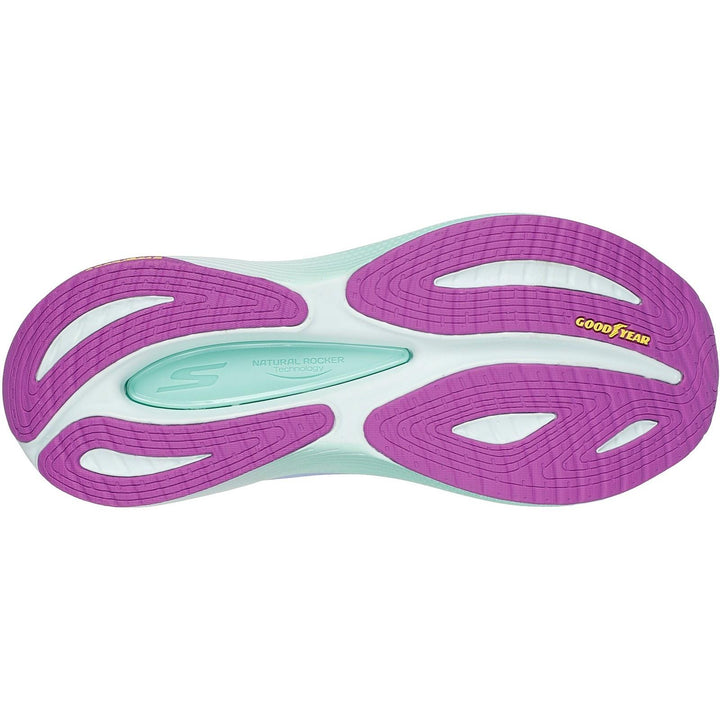 Women's Wide Fit Skechers 128901 Performance Max Cushioning Propulsion Trainers in Black/Purple - Image 1