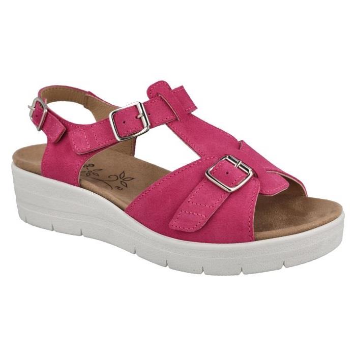 Women's Wide Fit DB Francesca Sandals in Blue Nubuck - Image 10
