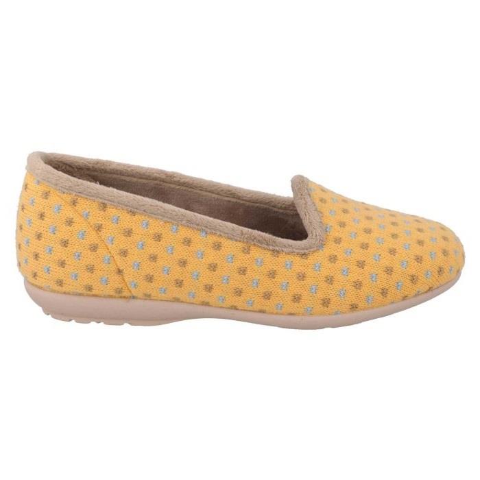 Women's Wide Fit DB Lacey Slip-on Slippers in Blue Multi Textile - Image 7