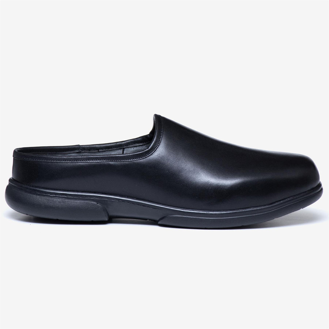 Men's Wide Fit Tredd Well Taylor Mule Slippers in Black - Image 2