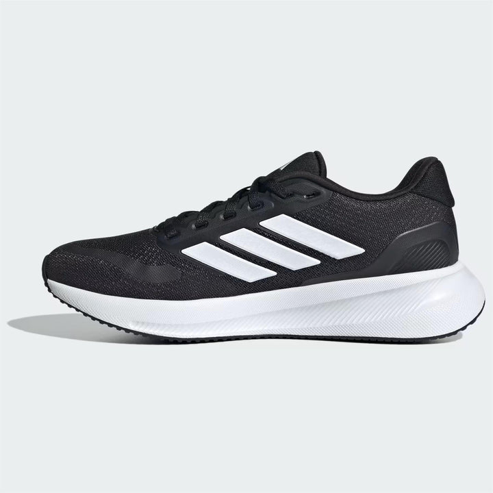 Women's Wide Fit Adidas Runfalcon 5 IE0556 Walking/Running Trainers in Black/White - Image 1