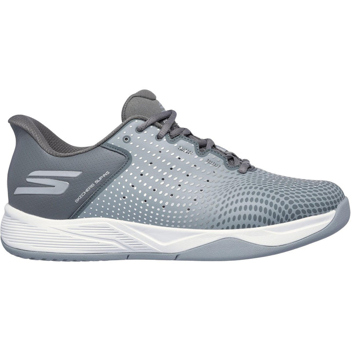 Men's Relaxed Fit Skechers Slip-ins 246101 Viper Court Reload Trainers in Grey/Charcoal - Image 1