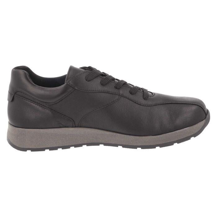 Men's Wide Fit DB Maurice Trainers in Black Leather - Image 1