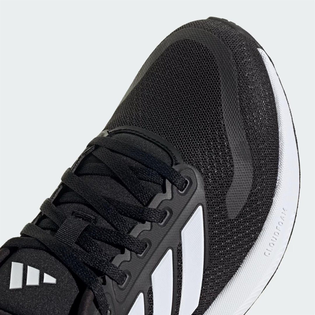 Women's Wide Fit Adidas Runfalcon 5 IE0556 Walking/Running Trainers in Black/White - Image 8