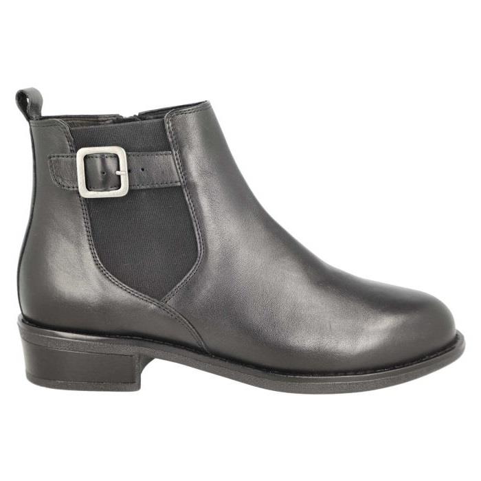 Women's Wide Fit DB Esme Boots in Black Leather - Image 2