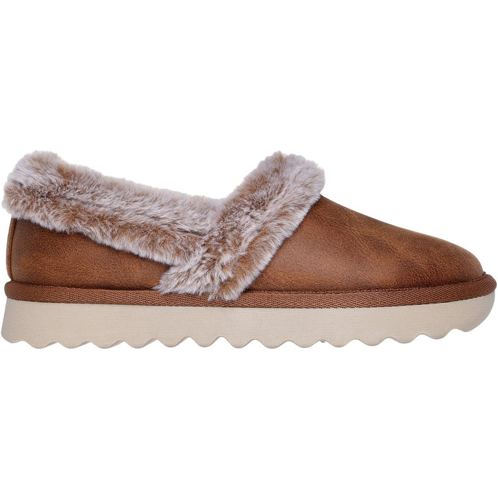 Women's Wide Fit Skechers 169027 Cozy Up Slippers in Black - Image 1