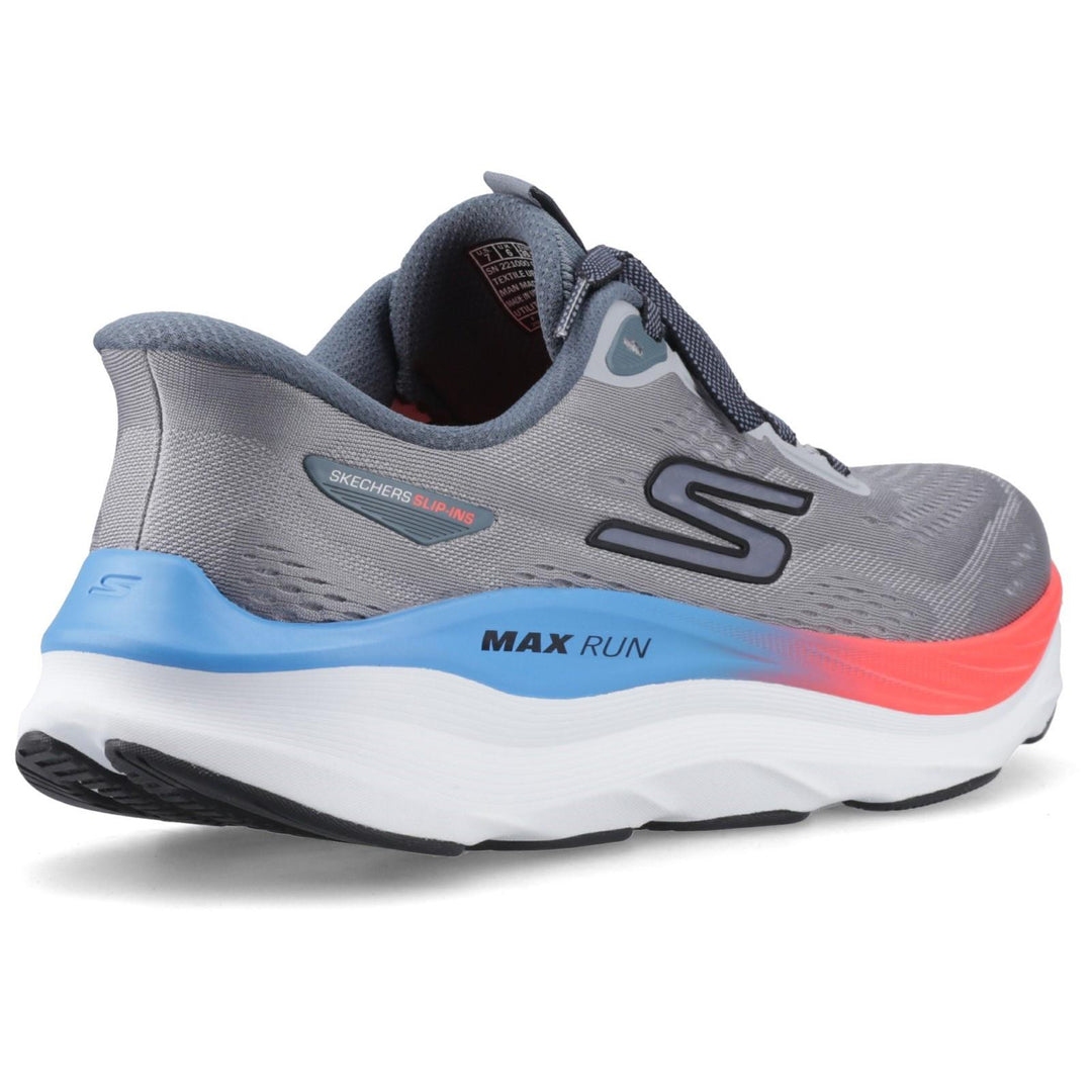 Men's Wide Fit Skechers 221000 Slip-ins Max Run Trainers in Grey/Multi - Image 6