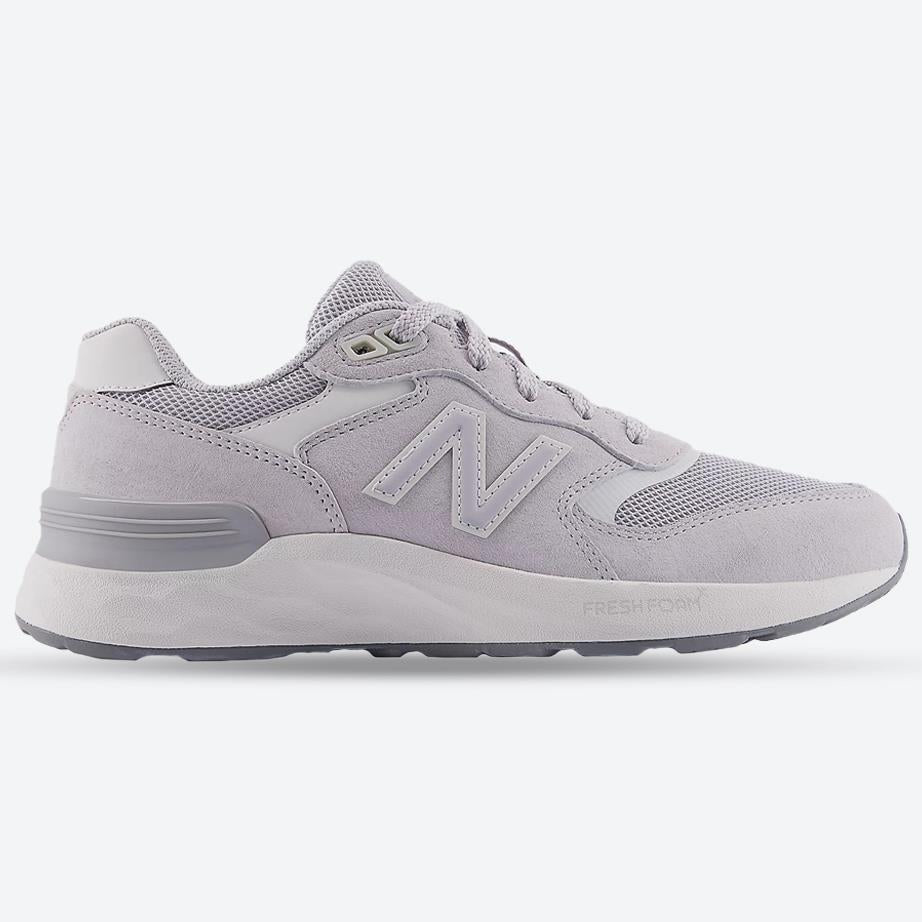 Women's Wide Fit New Balance WW880BA7 Walking/Running Trainers in Pearl/Grey - Image 1