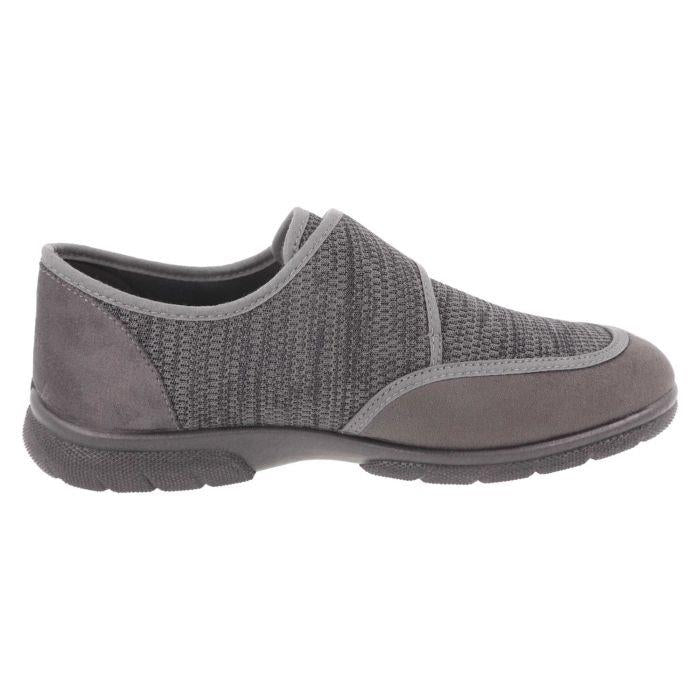 Men's Wide Fit DB Gavin Velcro Slippers in Navy Stretch / Navy Suedette - Image 8
