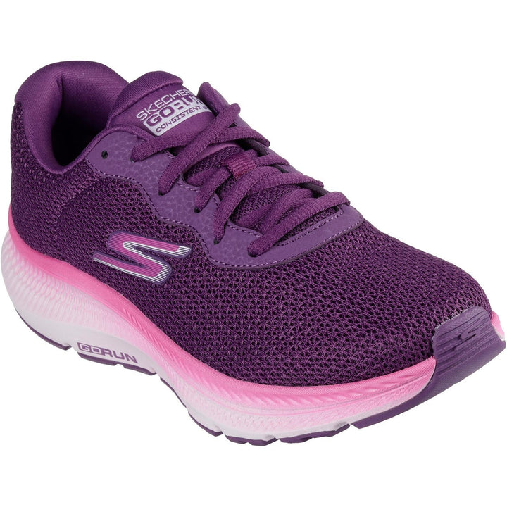 Women's Wide Fit Skechers 128621 Go Run Consistent 2.0 Fast Pace Trainers in Plum - Image 1